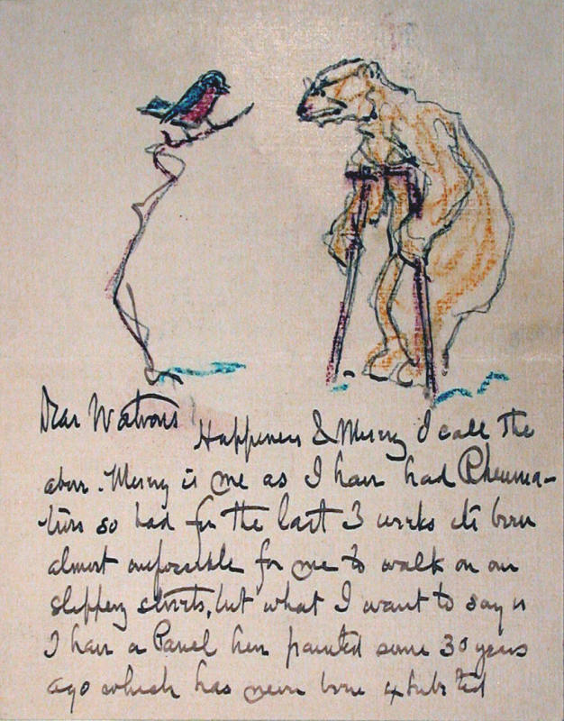 Illustrated Manuscript Letter for Watrous