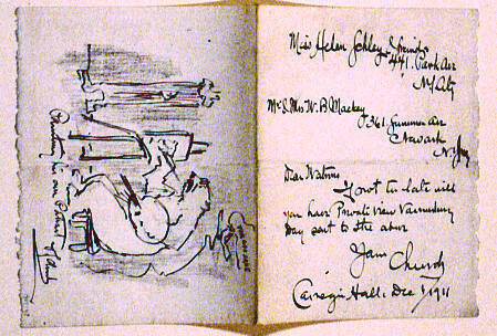 Manuscript Note Illustrated on Verso