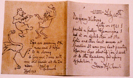 Illustrated manuscript letter