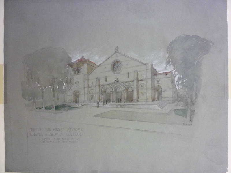 Sketch for Finney Memorial Chapel, Oberlin College