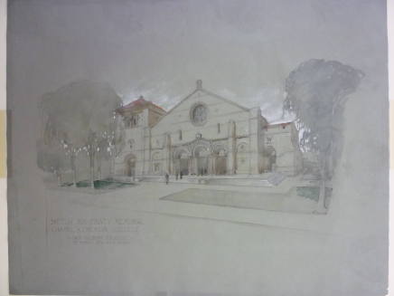 Sketch for Finney Memorial Chapel, Oberlin College