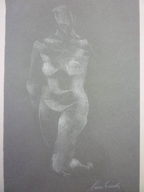 Standing Female Nude with Leg Bent