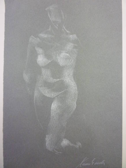 Standing Female Nude with Leg Bent
