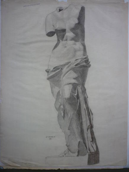 Drawing of cast of Venus de Milo