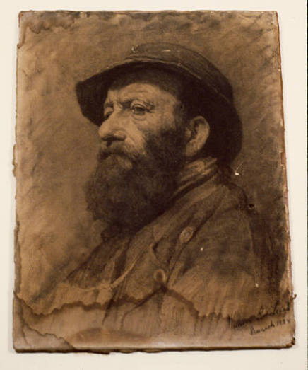 Drawing of bearded, elderly man