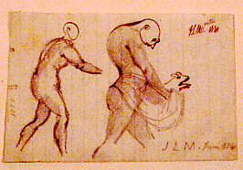 Two abbreviated anatomical sketches in profile