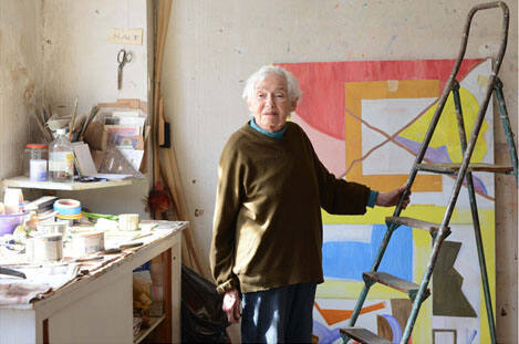 Shirley Jaffe at her studio in Paris in 2015. Photo by Nicola Lo Calzo for The New York Times ( ...