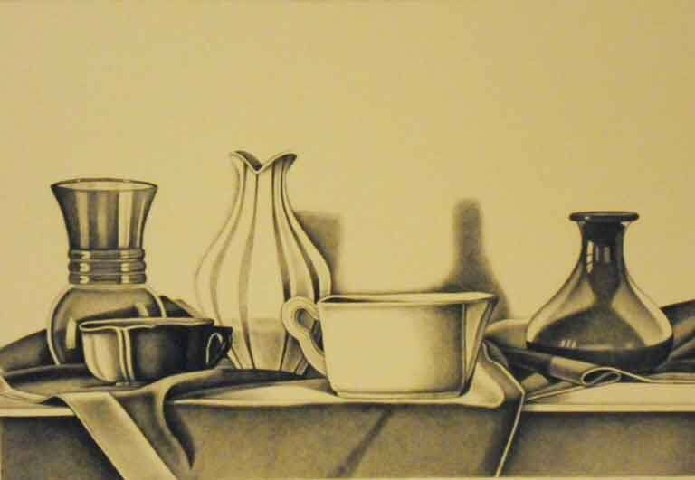 Still LIfe with a Red Velvet Cloth